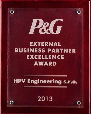 P&G Supplier of Excellence prize 2013