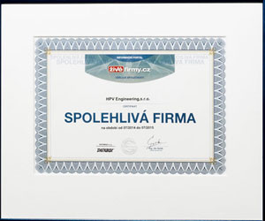 Reliable Company Certificate 2015