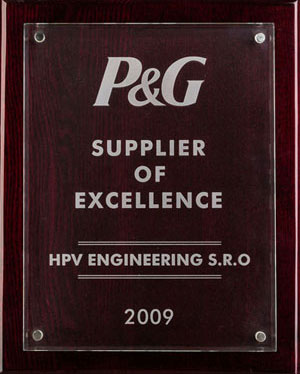 P&G Supplier of Excellence prize 2009
