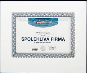 Reliable Company Certificate 2013
